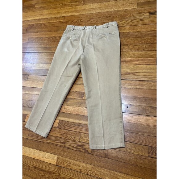 Peter Millar Mens Chino Khaki Pants Sz 36x26 Beige Pima Cotton Twill Flat Front - Picture 5 of 8